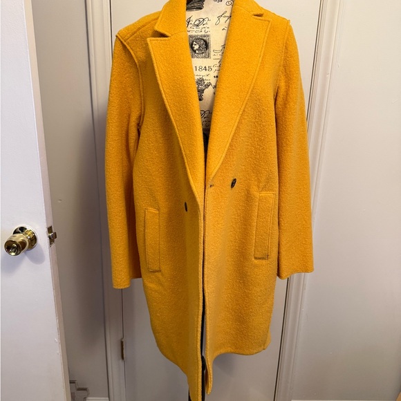 J. Crew Jackets & Blazers - 🛍️SOLD🛍️ Chic Mustard Yellow Coat